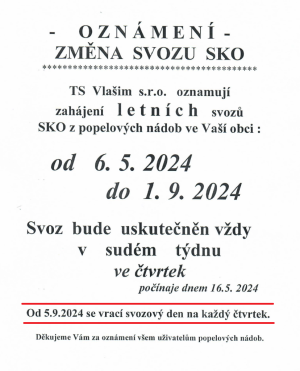 režim svozu sko