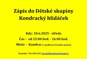 zápis do dětské skupiny